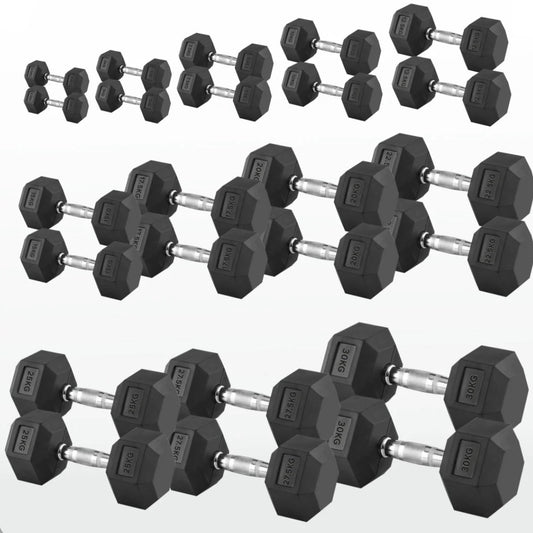2.5kg-30kg Hex Dumbbell Set (2.5kg increments)