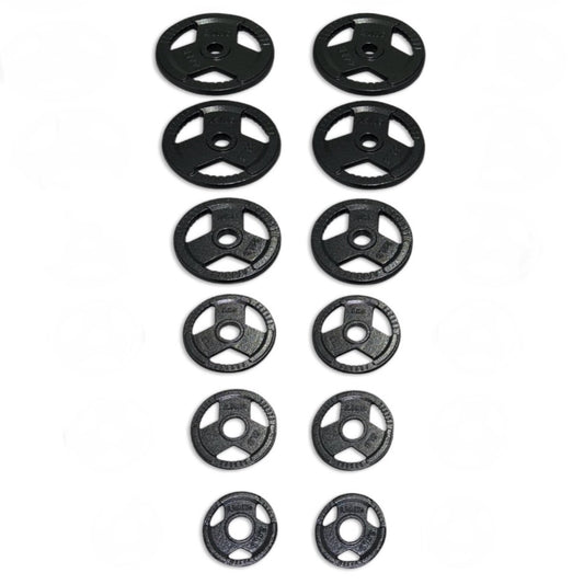 107.5kg Cast Iron Tri-Grip Plates Set