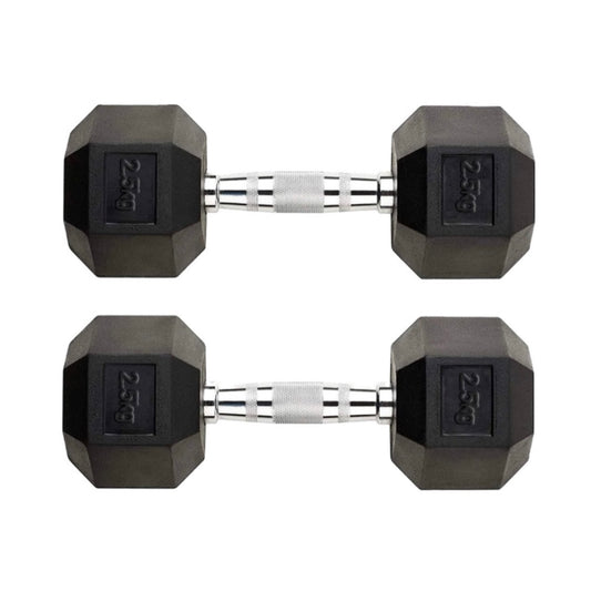 2x 2.5kg Hex Dumbbells