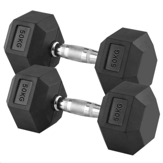 2x 50kg Hex Dumbbells