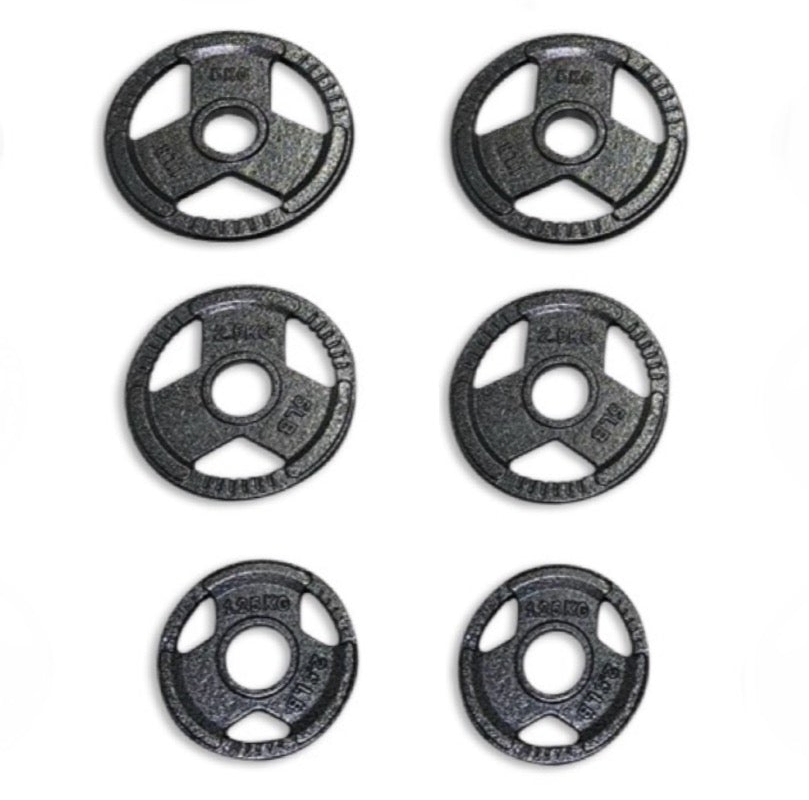 17.5kg Cast Iron Tri-Grip Plates Set