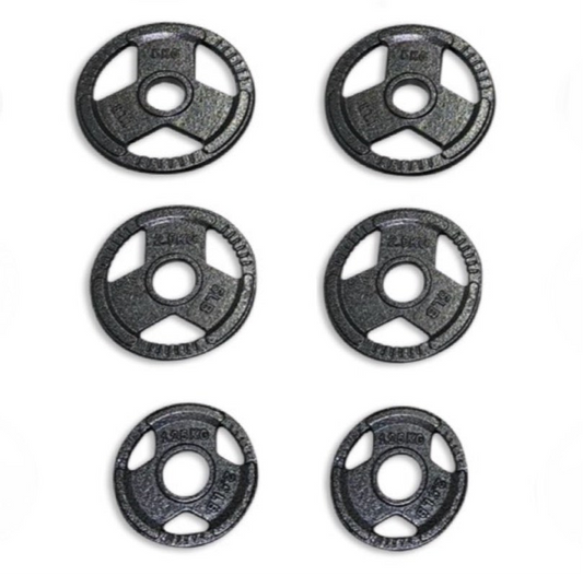 17.5kg Cast Iron Tri-Grip Plates Set