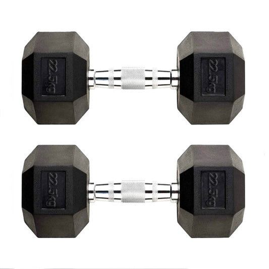 2x 22.5kg Hex Dumbbells