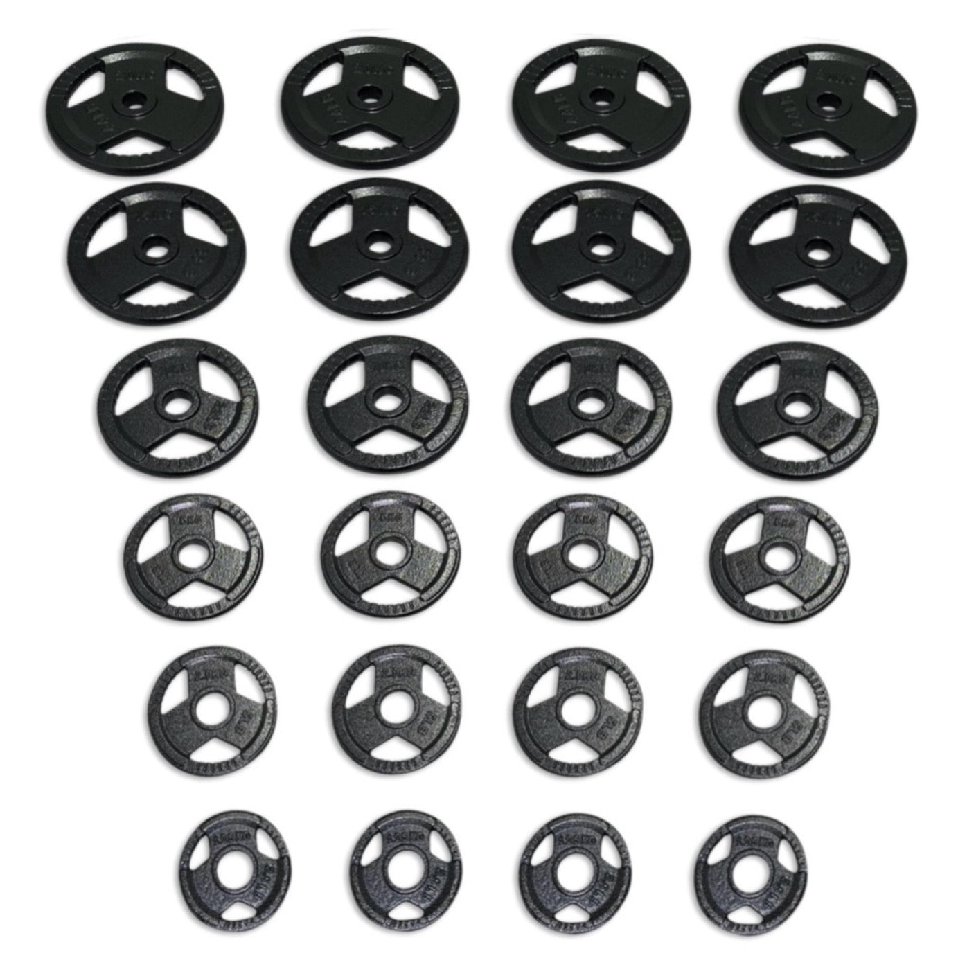 215kg Cast Iron Tri-Grip Plates Set