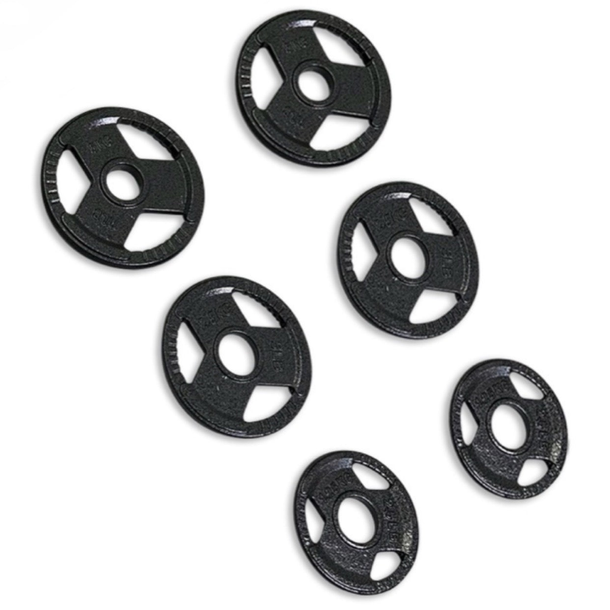 17.5kg Cast Iron Tri-Grip Plates Set