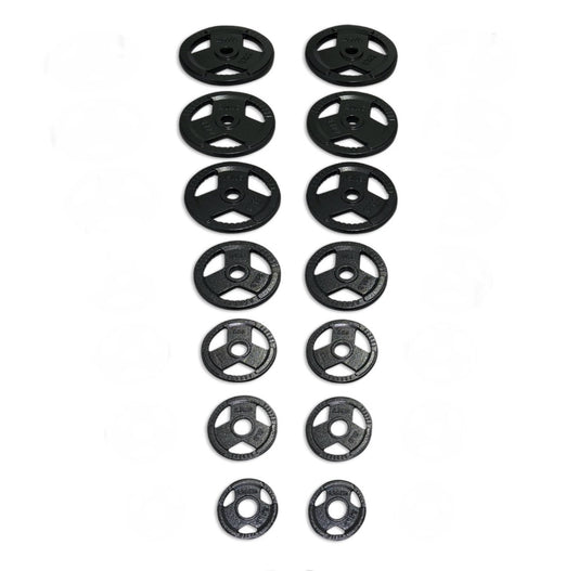 157.5kg Cast Iron Tri-Grip Plates Set