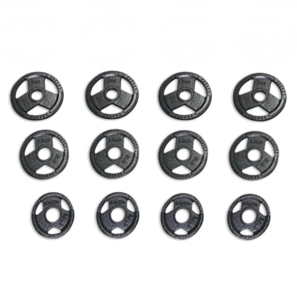 35kg Cast Iron Tri-Grip Plates Set
