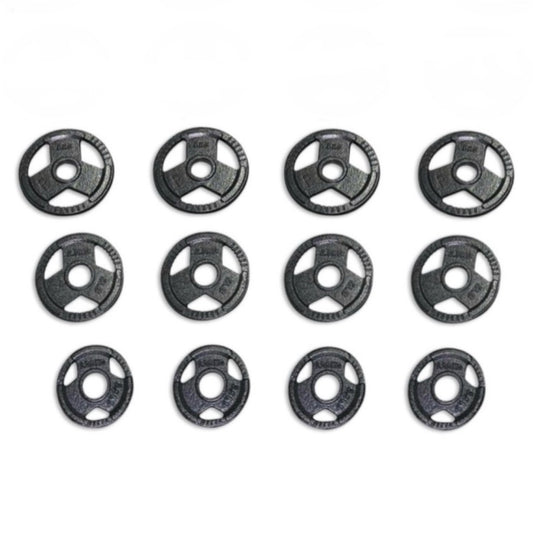 35kg Cast Iron Tri-Grip Plates Set
