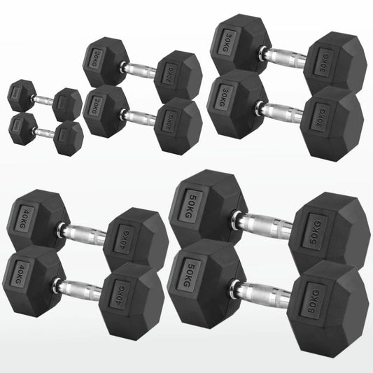 10-50kg Hex Dumbbell Set (10kg increments)
